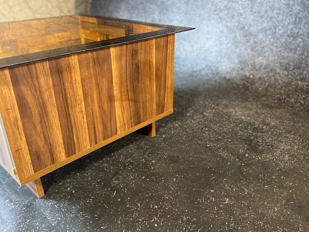 InfinityGlow Coffee Table with Led Lamp - Brown