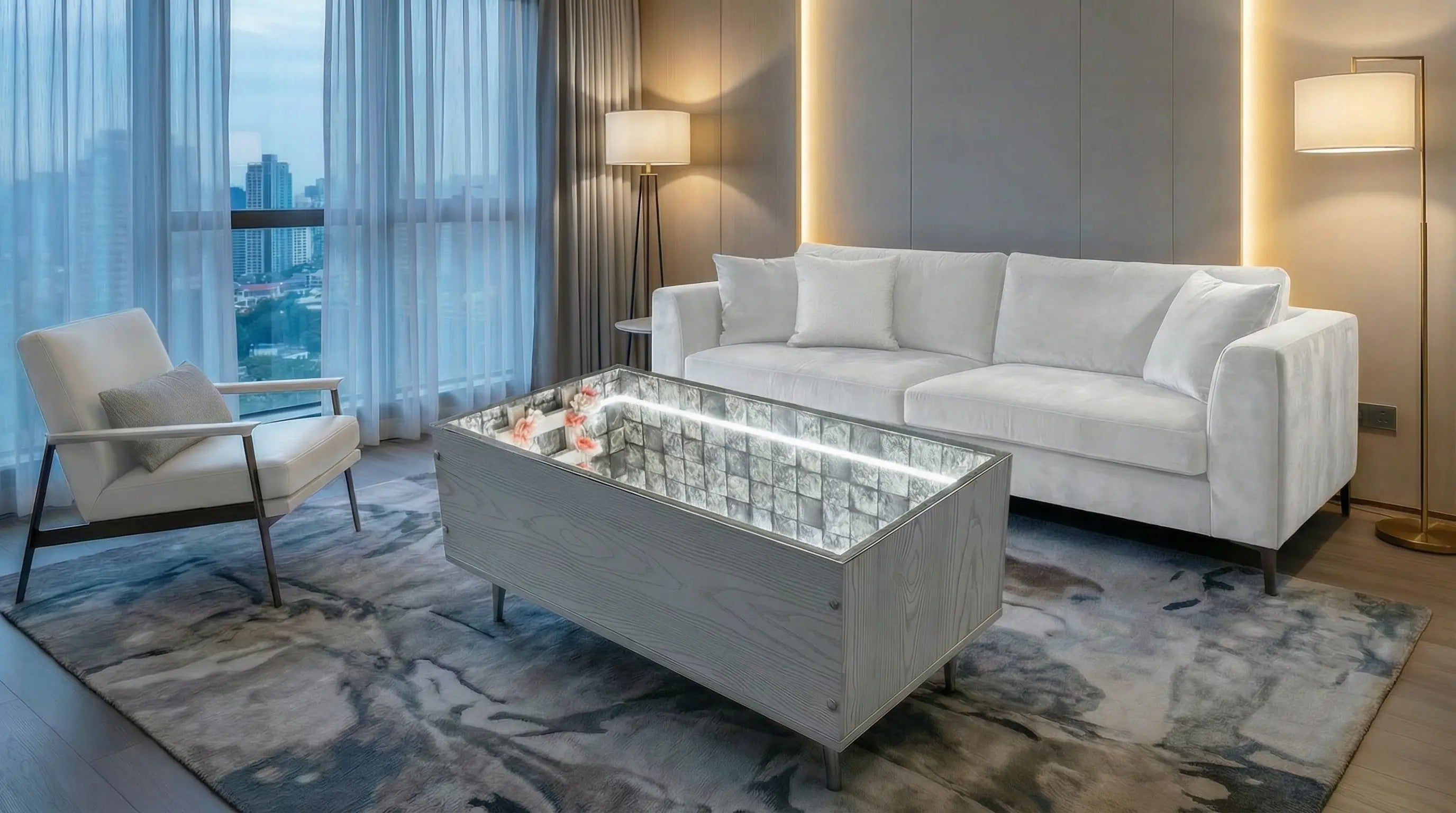 InfinityGlow RGB Infinity Table – Endless Depth Design