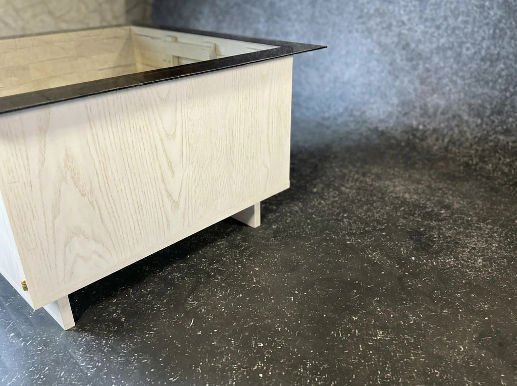 InfinityGlow Coffee Table with Led Lamp- White