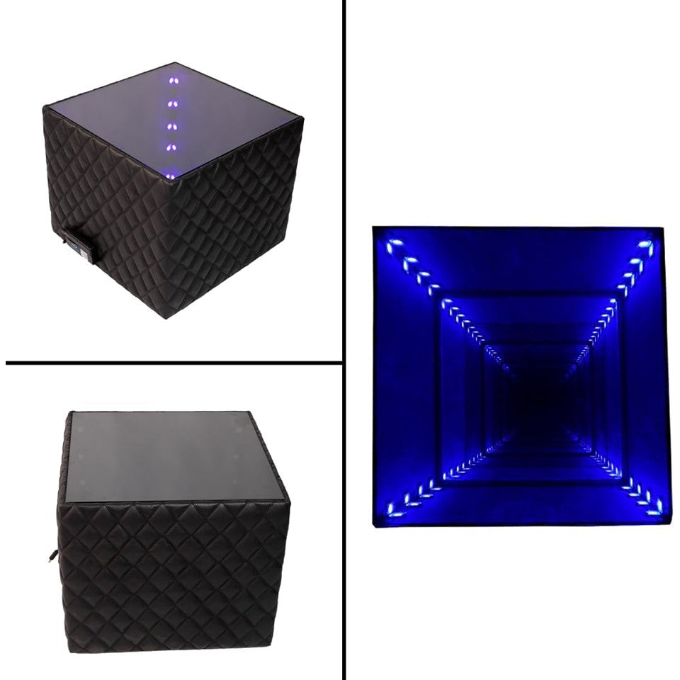 InfinityGlow Coffee Table with Lights - Black